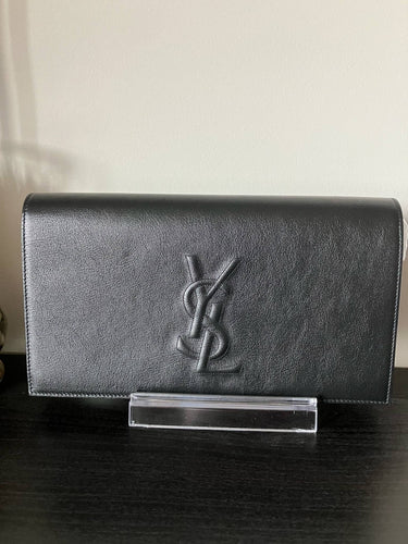 YSL Women's Leather Large Belle de Jour Clutch